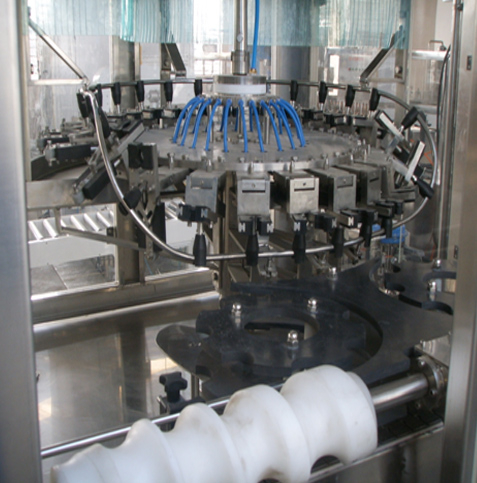 Máquina de encher/embalagem com garrafa de vidro com garrafa de vidro 